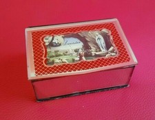  Ancien coffret, boite à bijoux en miroir / allumettes art déco souvenir LOURDES