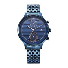 Montre analogique Fastrack Style Up cadran bleu bracelet en acier...
