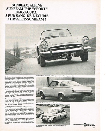 Publicite 1967 simca - ,