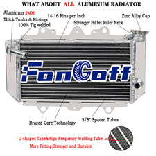 2 Rangées Aluminium Radiateur Pour 2004 2005 06 2007 Yamaha YFZ450 YFZ 450