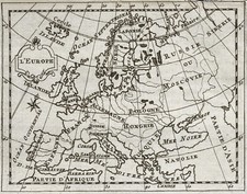 1773 L'Europe - Carte géographique ancienne, très rare. Gravure
