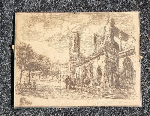 Gravure ancienne signé