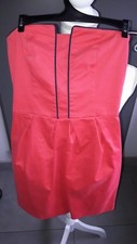 Robe bustier rouge corail NAF