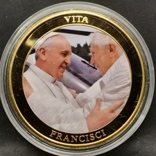 MEDAILLE Dorée 40mm LE PAPE