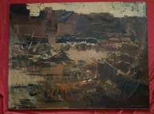 Magnifique grande  huile sur