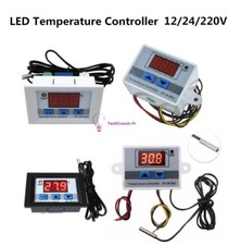 12V/24V/220V Digital LED Temperature Controller Thermostat Control Switch Probe