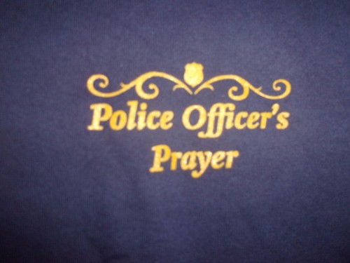 Police officers prayer - prayer, blue