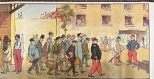 Francisque POULBOT "Nos Troupiers" Frise en litho couleur de 3,70 m de long !