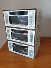 Boite de rangement en carton trois tiroirs "le jardin d'Ulysse" 15x18x26 cm