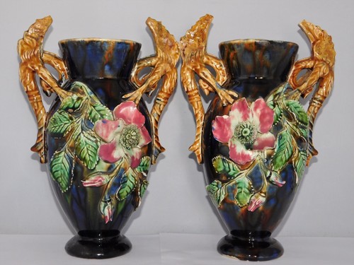 Paire vases barbotines en - paire,