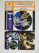 CARTE FICHE CINEMA 1955 LA CONQUETE DE L'ESPACE Walter Brooke Eric Fleming Micke