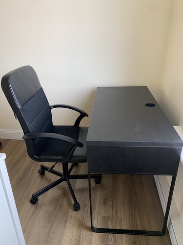 Ikea micke desk black - desk, black-brown