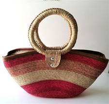 Colorful Straw Purse - Beach