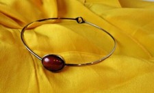 ancien bracelet collier torque vintage annees 1970 en argent poincon