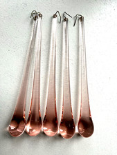 ⭐️ PAMPILLES rose VINTAGE pour LUSTRE 5 MURANO DROPS for CHANDELIER CEILING LAMP
