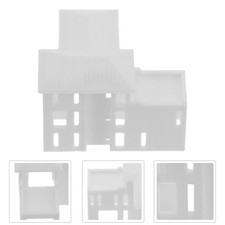 Mini House Ornement Modèle de villa en plastique réaliste pour table de sable