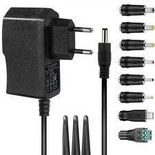 Adaptateur Secteur USB 6V 2A Alimentation avec 8 adaptateurs de Prise AC230V ...