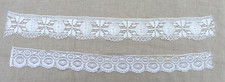 2 RUBANS DE DENTELLE AU FUSEAU