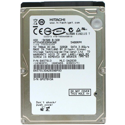 Disque dur 320gb hitachi - 320gb, sata