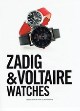 Publicité Advertising 088  2011   montres  Zadig & Voltaire