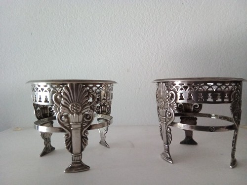 Paire saleron argent massif - argent,