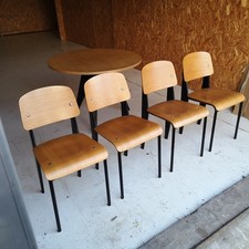 Chaise Design Jean Prouvé Standard (Vitra) Bois & Noir Réédition Authentique