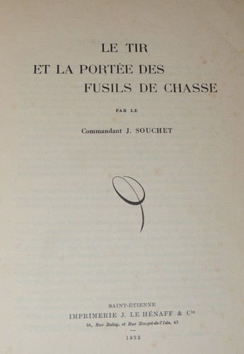 Commandant souchet le tir - -,