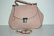 ZARA Sac Sacoche Croûte de Cuir Rose Poudrée Bandoulière TTBE