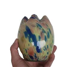 MAGNIFIQUE VASE OEUF EN VERRE