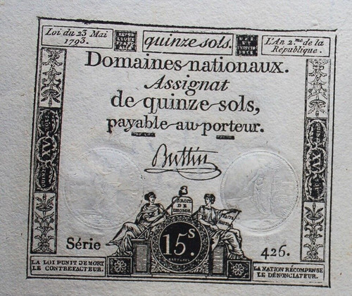 Assignat sols loi du 26 - de, 15