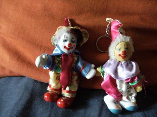 Deux clowns porcelaine - porcelaine,