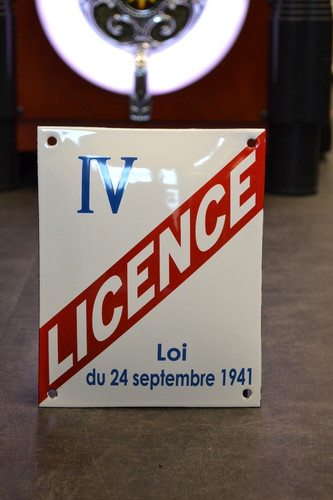 Plaque émaillée licence - licence, 4