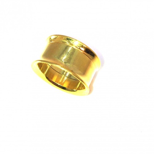 Piercing plug acier - plug, doré