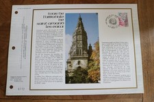feuillet CEF 1977 premier 1er jour TOUR ABBATIALE SAINT AMAND LES EAUX NORD 420