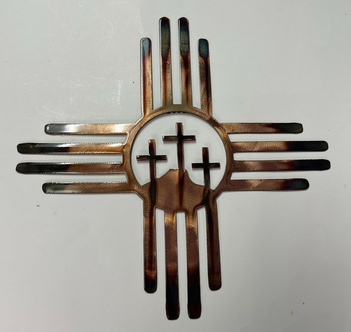 Croix zia métal art - croix,