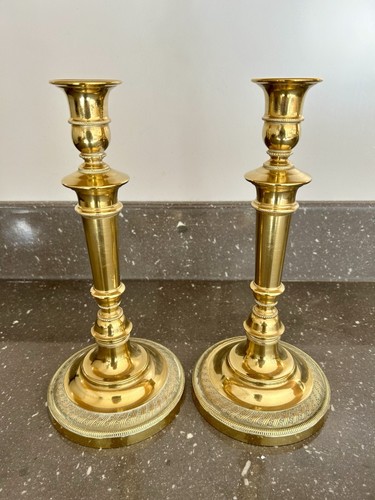 Paire flambeaux bougeoirs - paire,