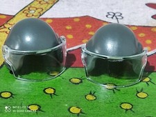 PLAYMOBIL X2 CASQUES GRIS POLICE AGENTS ANTI-ÉMEUTES POLICE AGENT SWAT