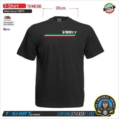 Shirt noir moto guzzi - guzzi, v85