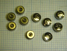 COURONNE NEUVE ACIER INOX  "SIGLÉE ZODIAC" Ø 4,50 - H 2,32 POUR CALIBRE ZODIAC