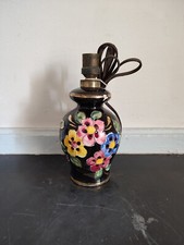 PIED DE LAMPE EN CERAMIQUE PUGI STYLE MONACO VALLAURIS FLORAL