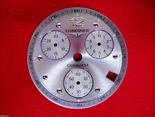 Cadran montre Longines chronograph watch CONQUEST dial date chrono vintage