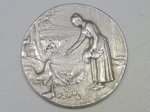 Médaille argent massif - médaille, en
