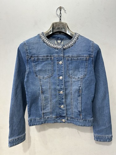 Veste jean avec perles - jean,