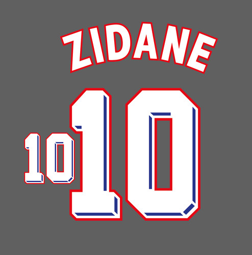 Flocage zidane france 1998 - #10,