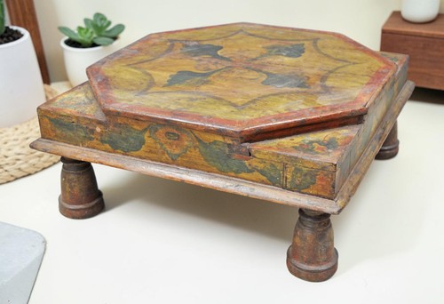 Ancien tabouret bas style - tabouret,