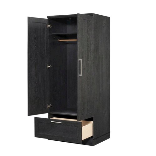 Raven oak storage armoire with - storage,