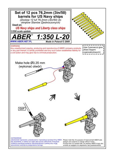 Aber 350 020 canons - 1:350,