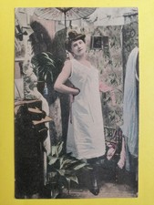 CPA Dos 1900 FRANCE FEMME LOGE FANTAISIE Deshabillé Érotisme Ombrelle Chinoise