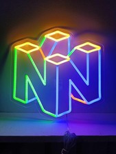 Néon led logo Nintendo 64 - Enseigne lumineuse rétro gaming N64