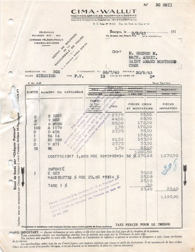 1943 cima wallut tours m - cima, a